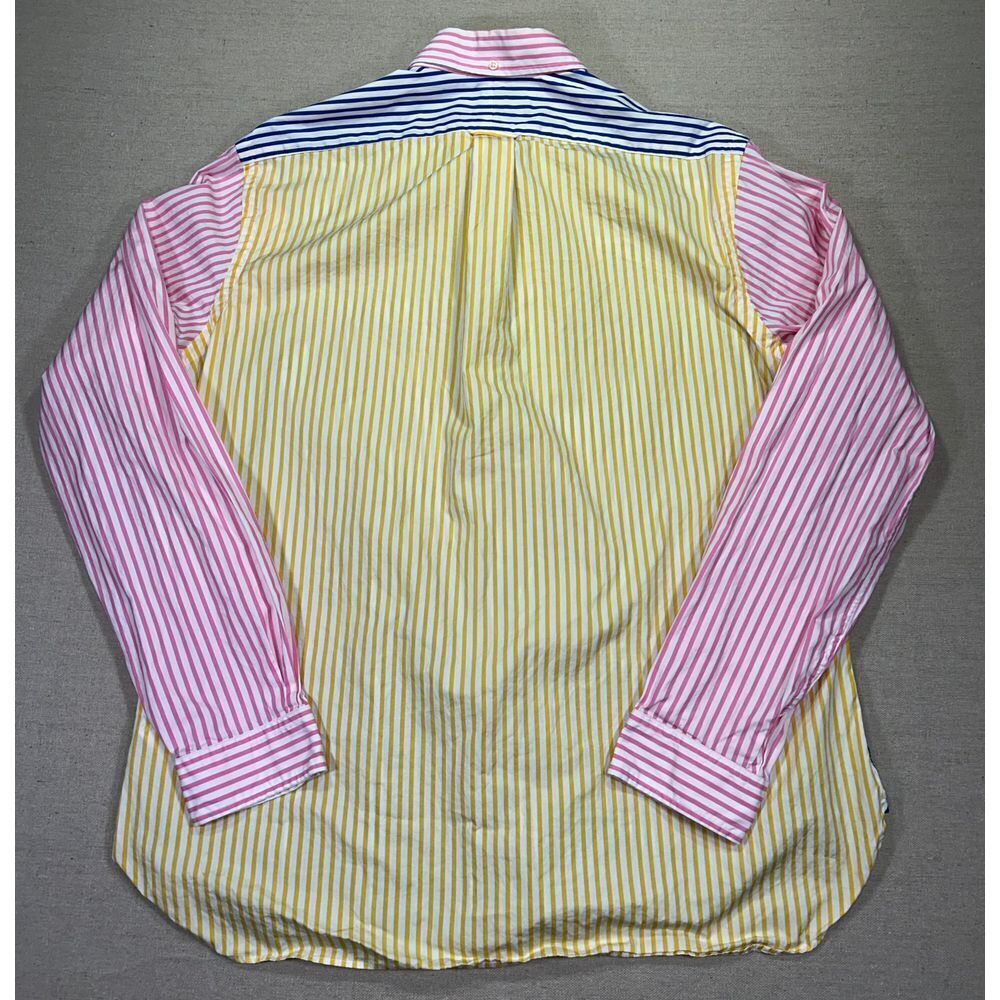 Ralph‎ Lauren Men's XL Color-Block Stripe Stretch Classic Fit Button Shirt - Picture 8 of 9